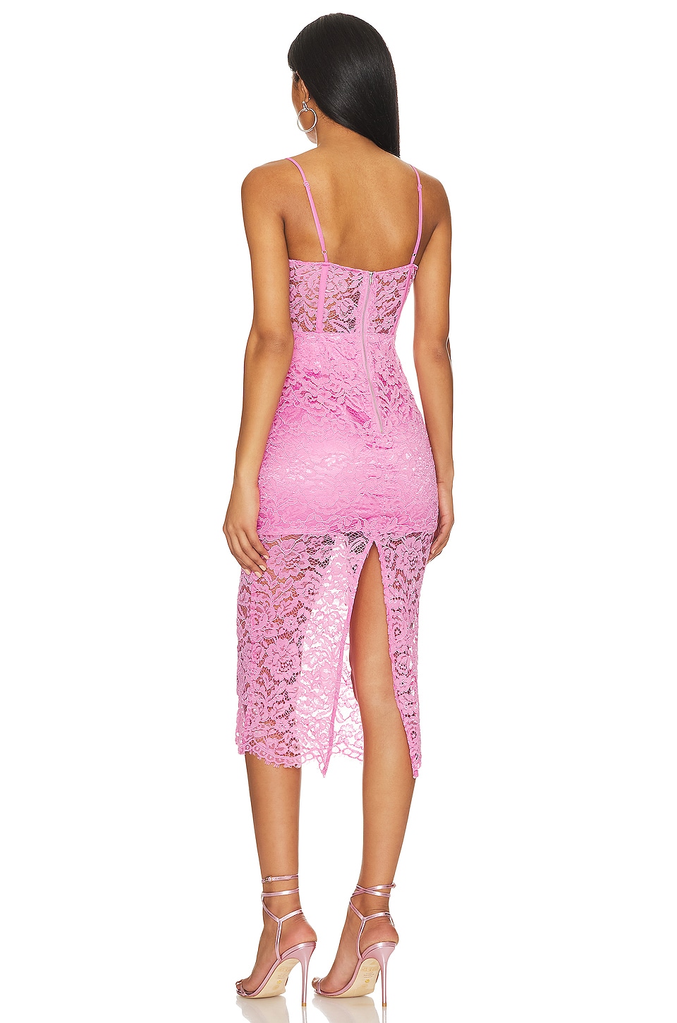 olina corset midi dress in black bardot Bardot Olina Corset Midi Dress - Black