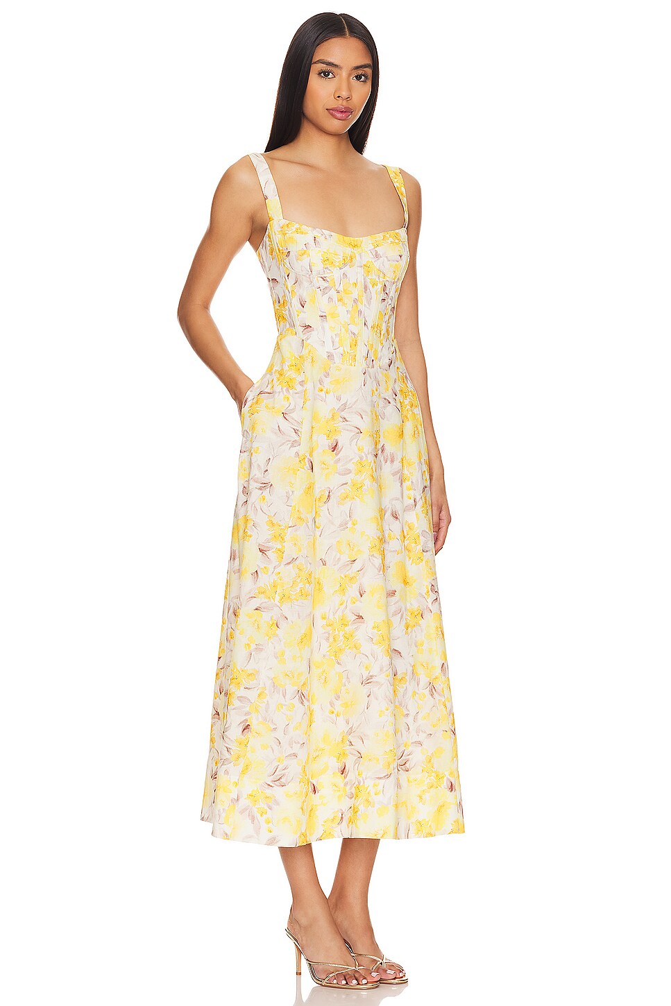 Lilah Corset Midi Dress
