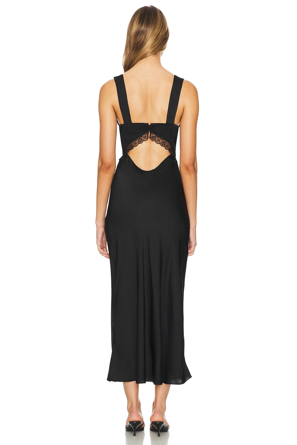 ワンピース ETMON Unbalanced Lace Slip Dress, Black Etmon-Unbalanced Lace Slip Dress, Black│삼성물산 온라인몰