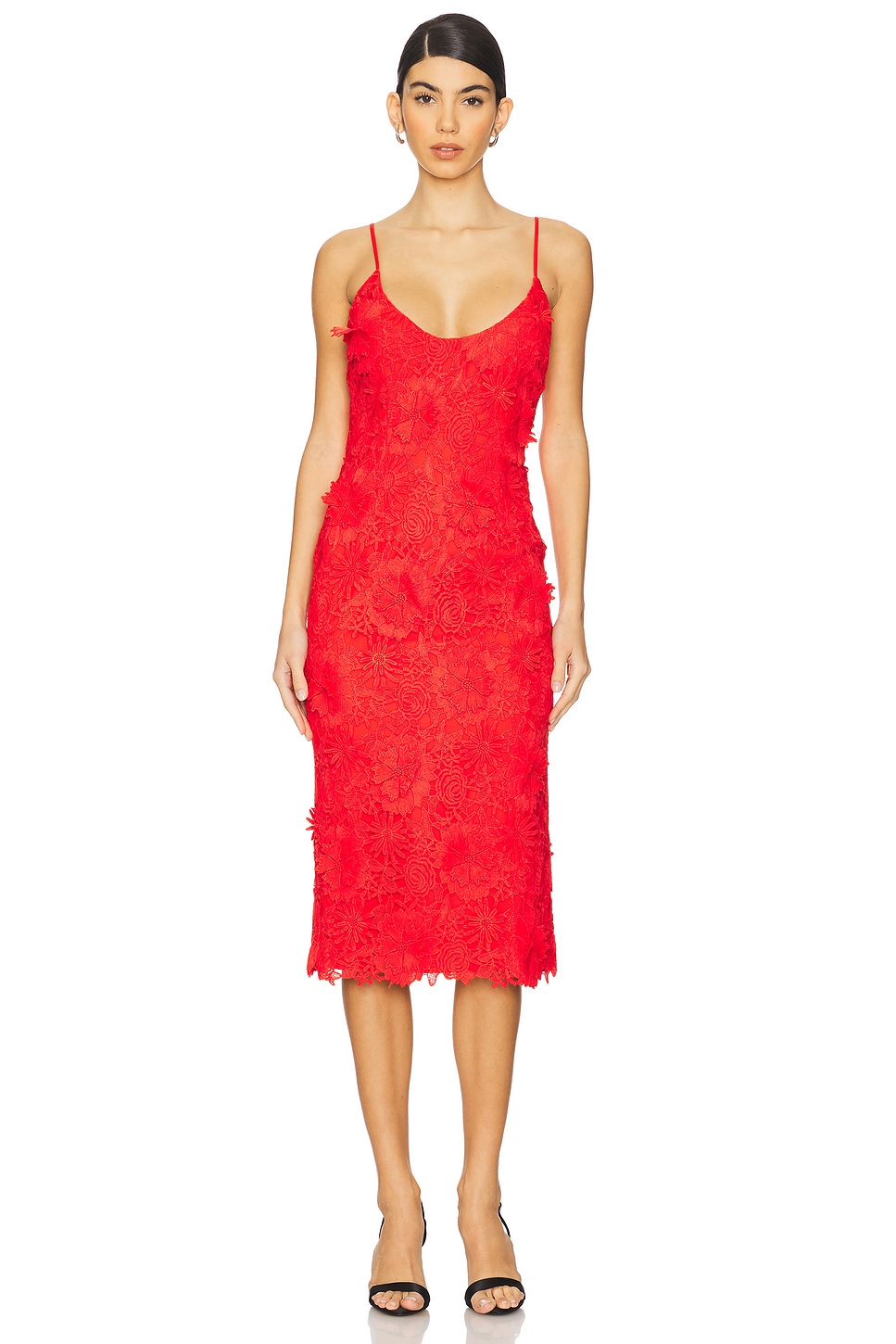 Bardot ADEI 中长款连衣裙– Fire Red REVOLVE