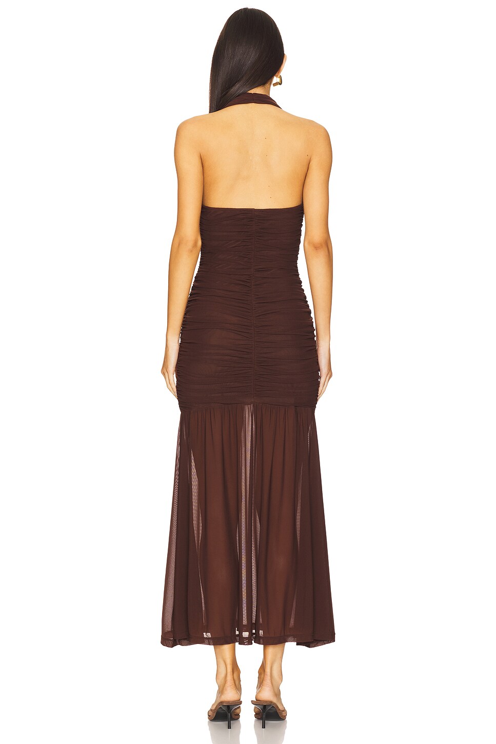 x REVOLVE Sephera Halter Mesh Midi Dress