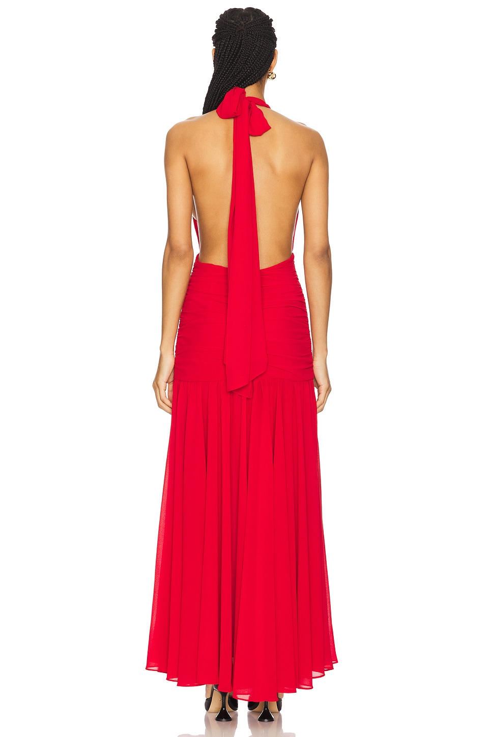 bronze halter dress Chrystal Sloane Couture Bronze Velvet Stretch Halter Neck Evening Set main image 1
