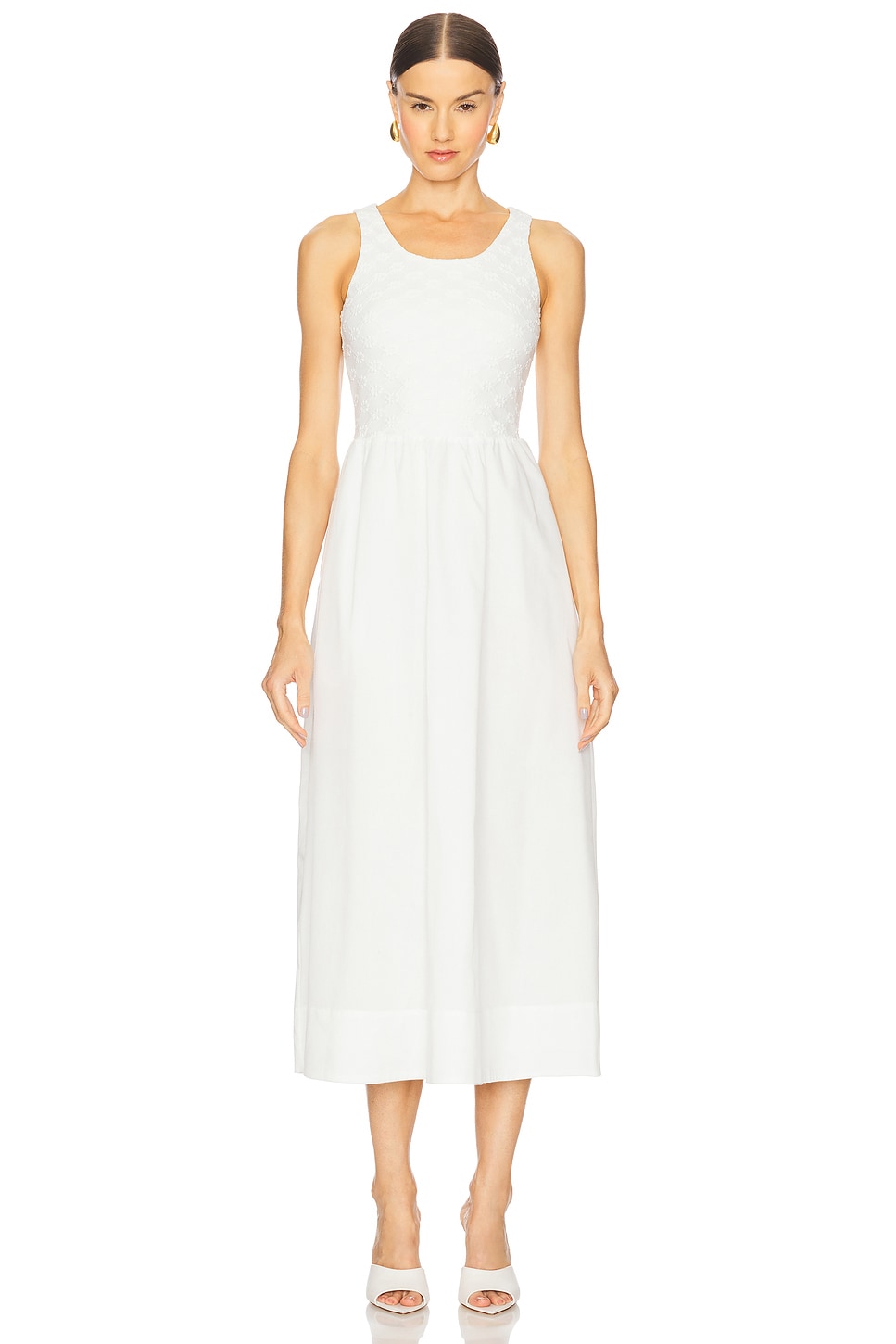 Bryony Lace Poplin Midi Dress Bryony Lace Poplin Midi Dress