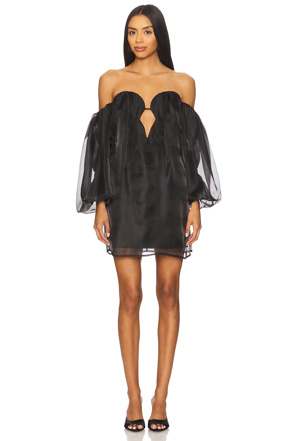 Bardot Freda Volume Mini Dress in Black | REVOLVE Bardot Freda Volume Mini Dress in Black | REVOLVE