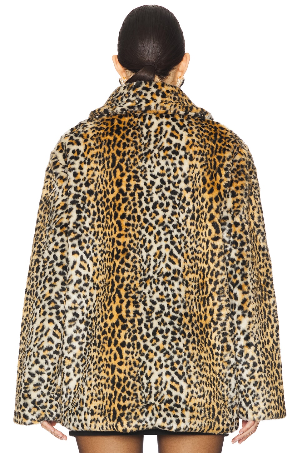 Vento Faux Fur Coat - Thumbnail 4