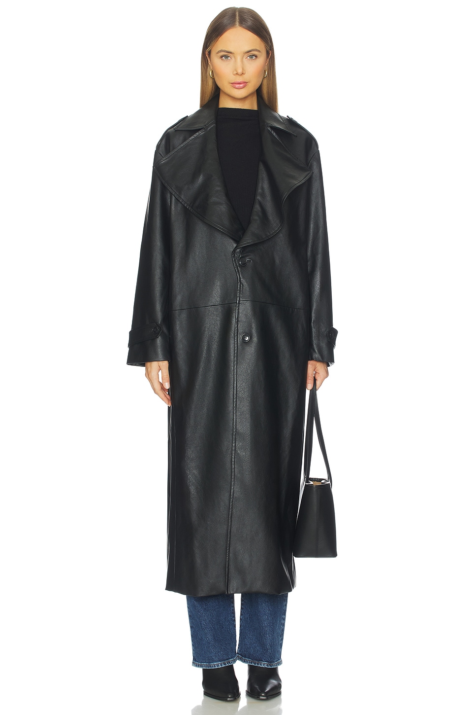 Reilia Faux Leather Coat - thumbnail 3