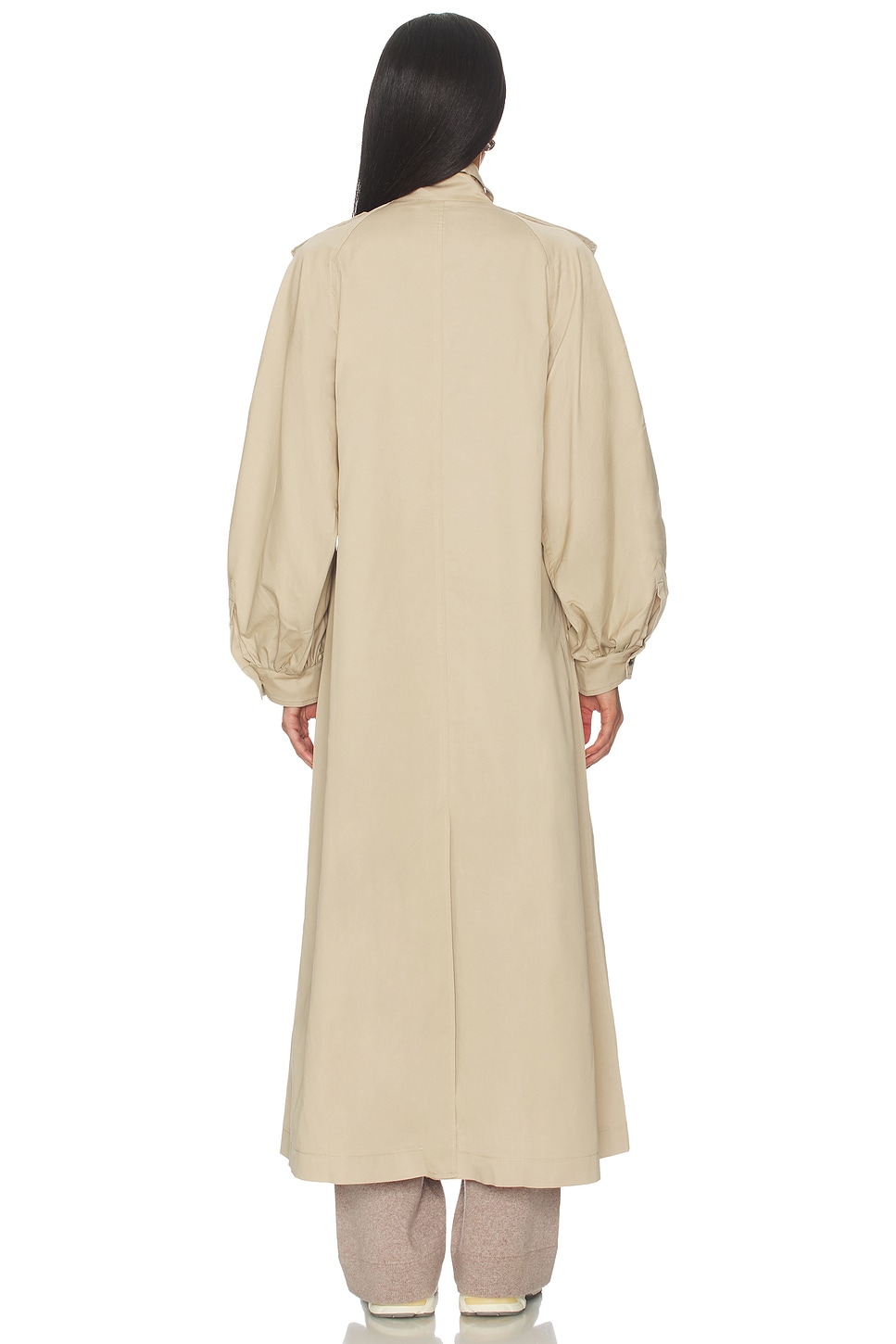 Bardot Isler Longline Trench Coat in Latte | REVOLVE