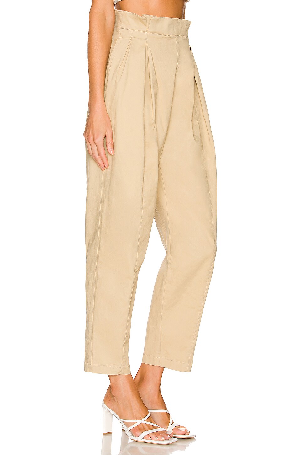 Bardot Paperbag Utility Pant in Beige