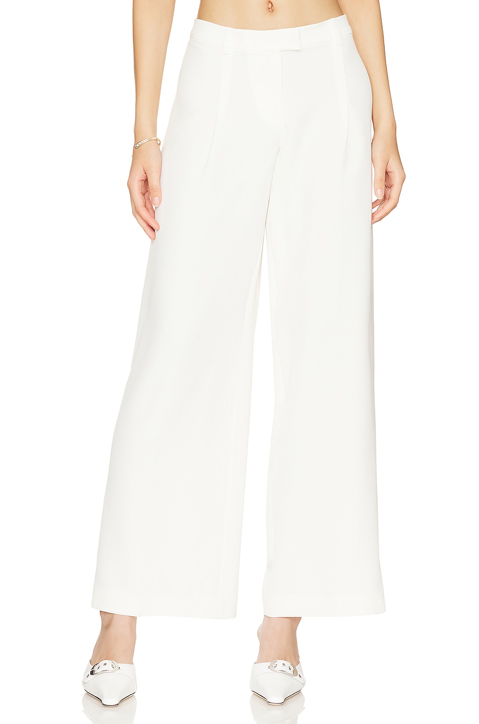 Bardot Cassian Tailored Pant in Ivory | REVOLVE