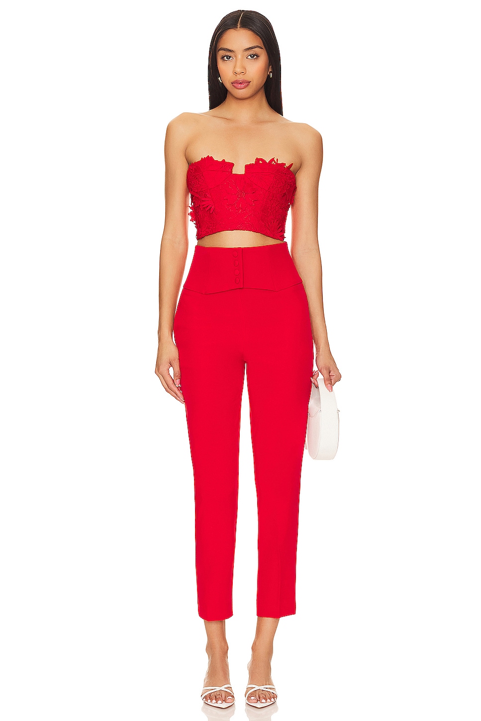 Bardot Corset Pant in Famous Red | REVOLVE