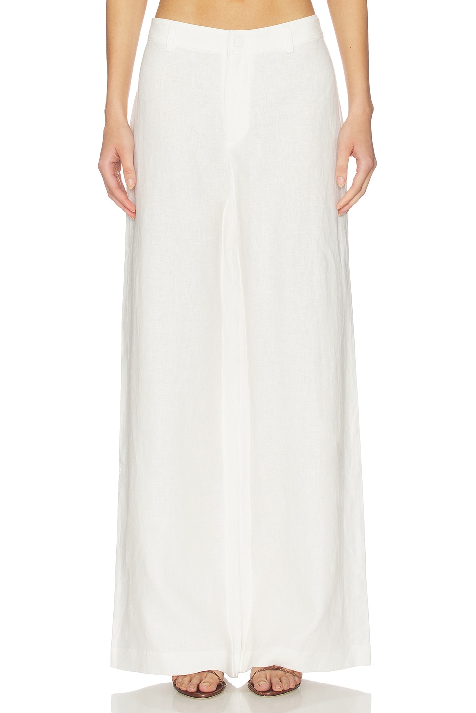 Serafina Linen Mid Rise Pant - thumbnail 2