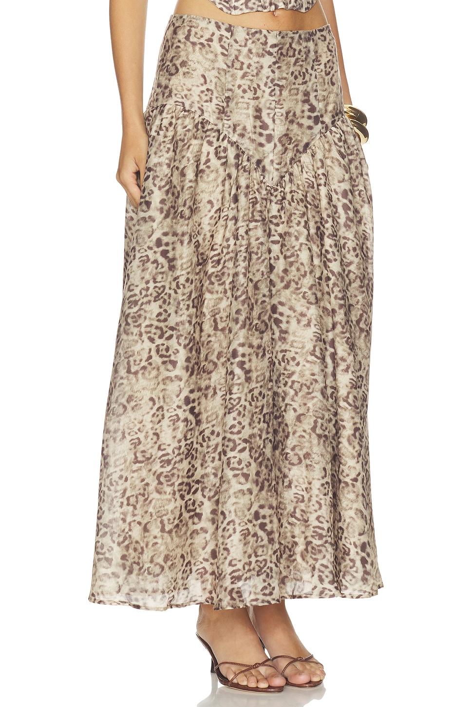 Hildie High Waisted Midi Skirt - thumbnail 3