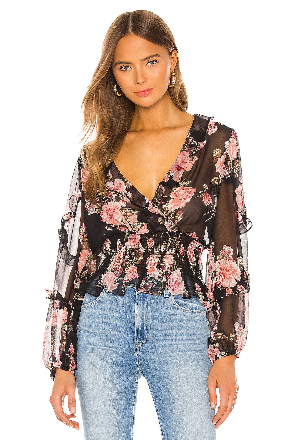 favorite Bardot Blake Blouse in Navy Floral. 