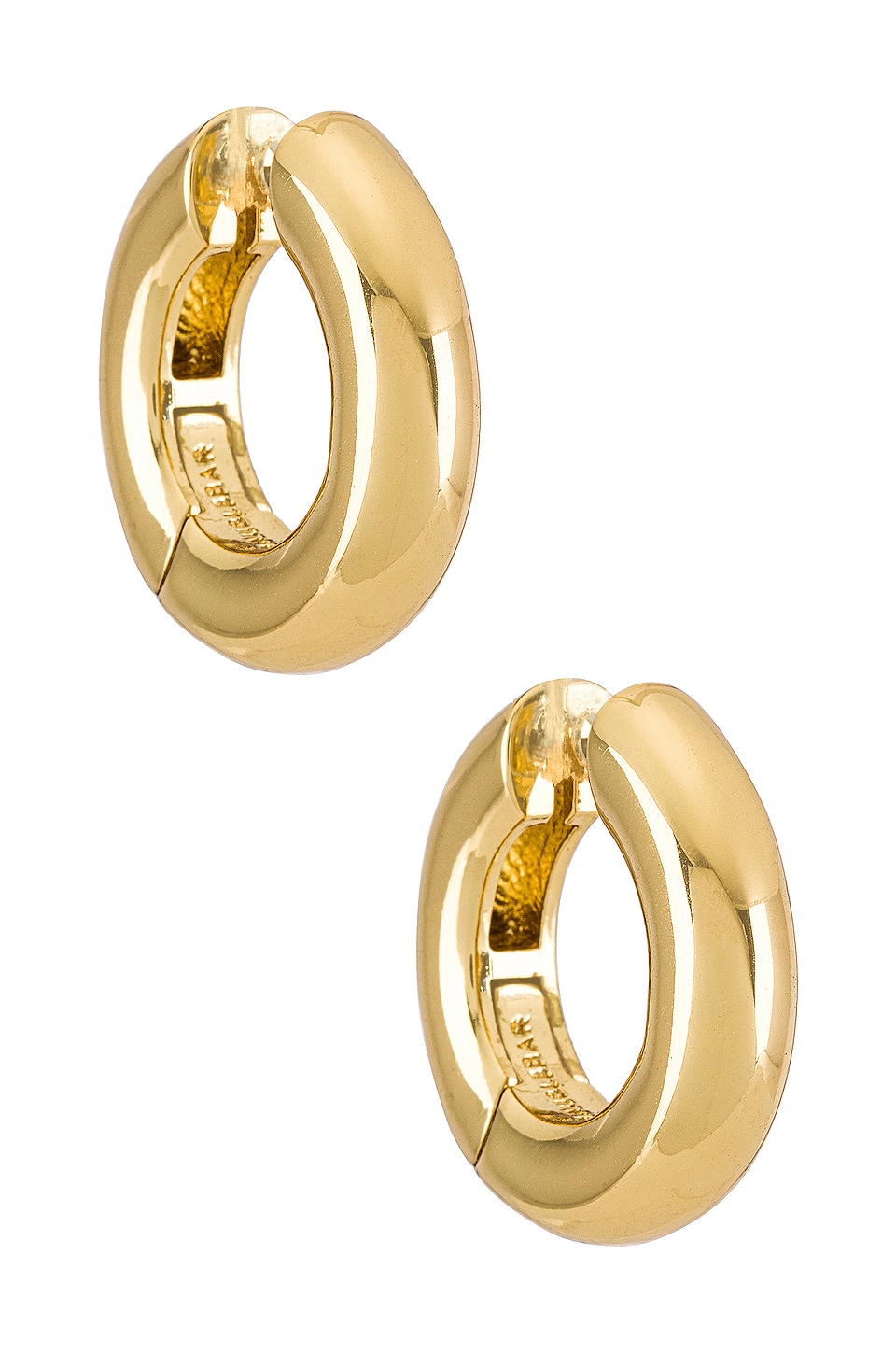 Image 1 of Dalilah Huggie Hoops in Gold