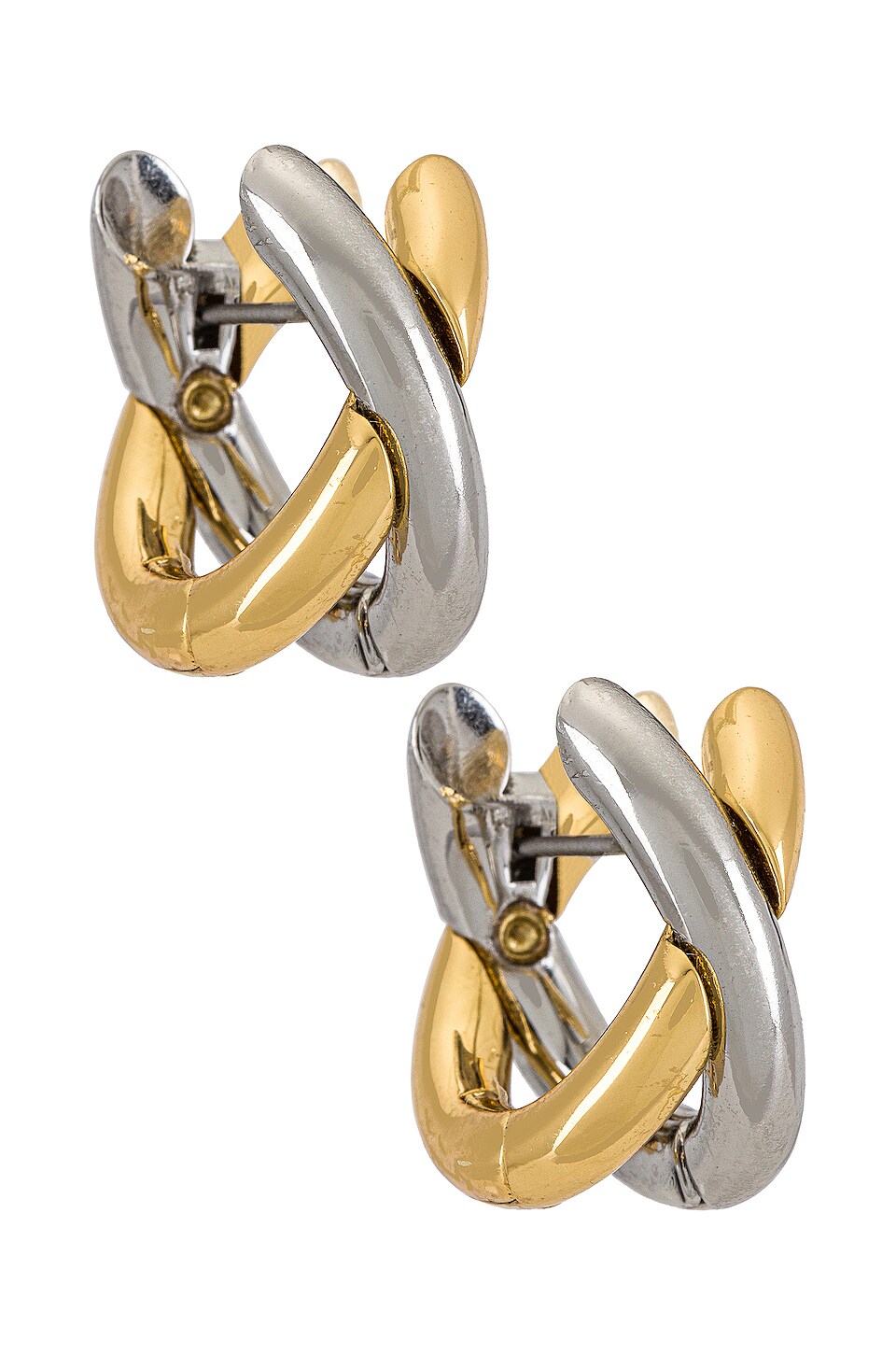 BaubleBar Gold and Silver X Hoops in Gold & Silver REVOLVE