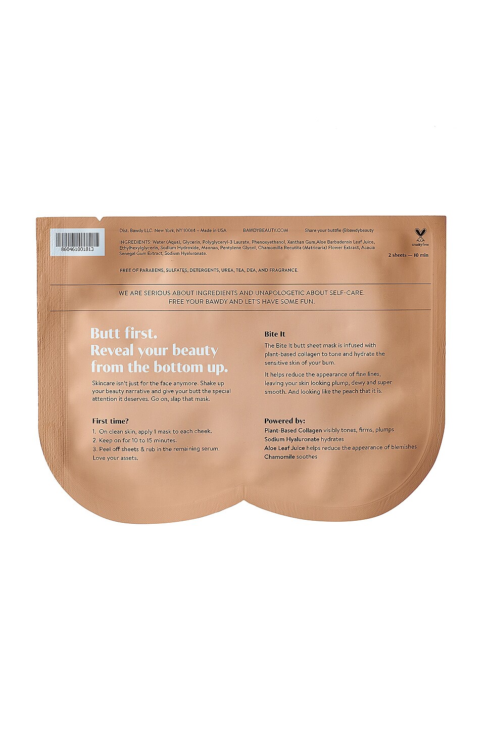 BAWDY MASQUE FEUILLE POUR LES FESSES BITE IT