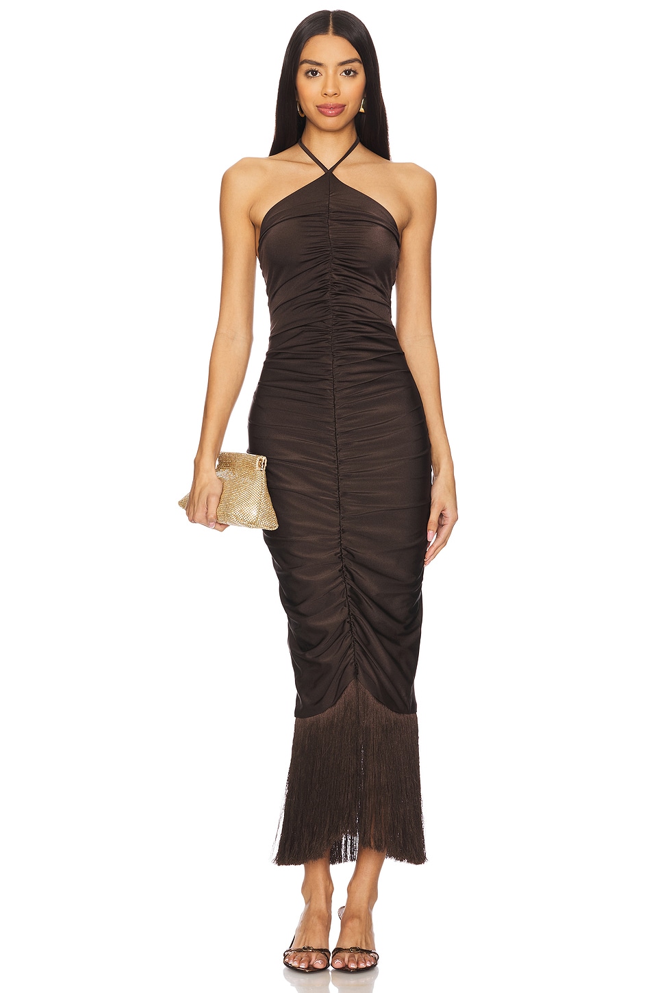 tassel dress Strapless Jacquard Tassel w/ Trim Short Dress – Mieka Boutique main image 0