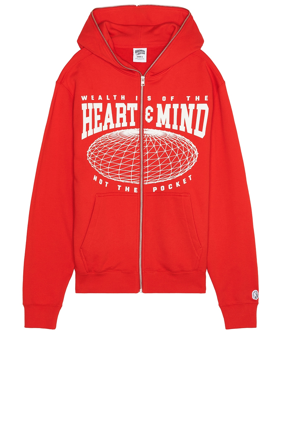Billionaire Boys Club Zip Front Hoodie in Red | REVOLVE