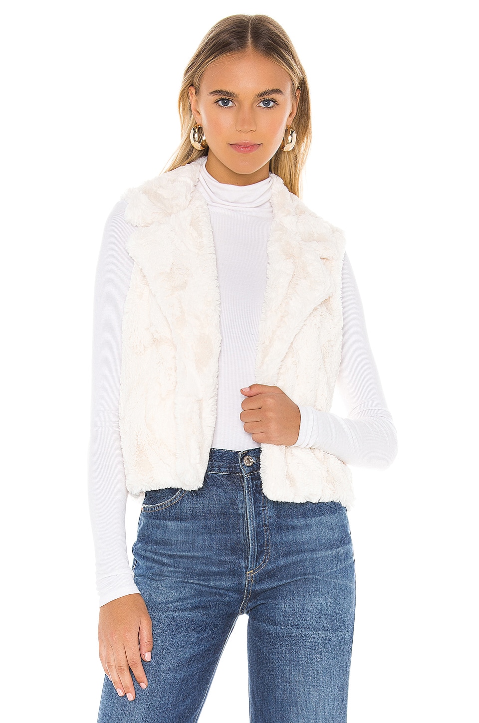 view 1 of 4 Jack by BB Dakota Aint It Fuzzy Faux Fur Vest in Ivory