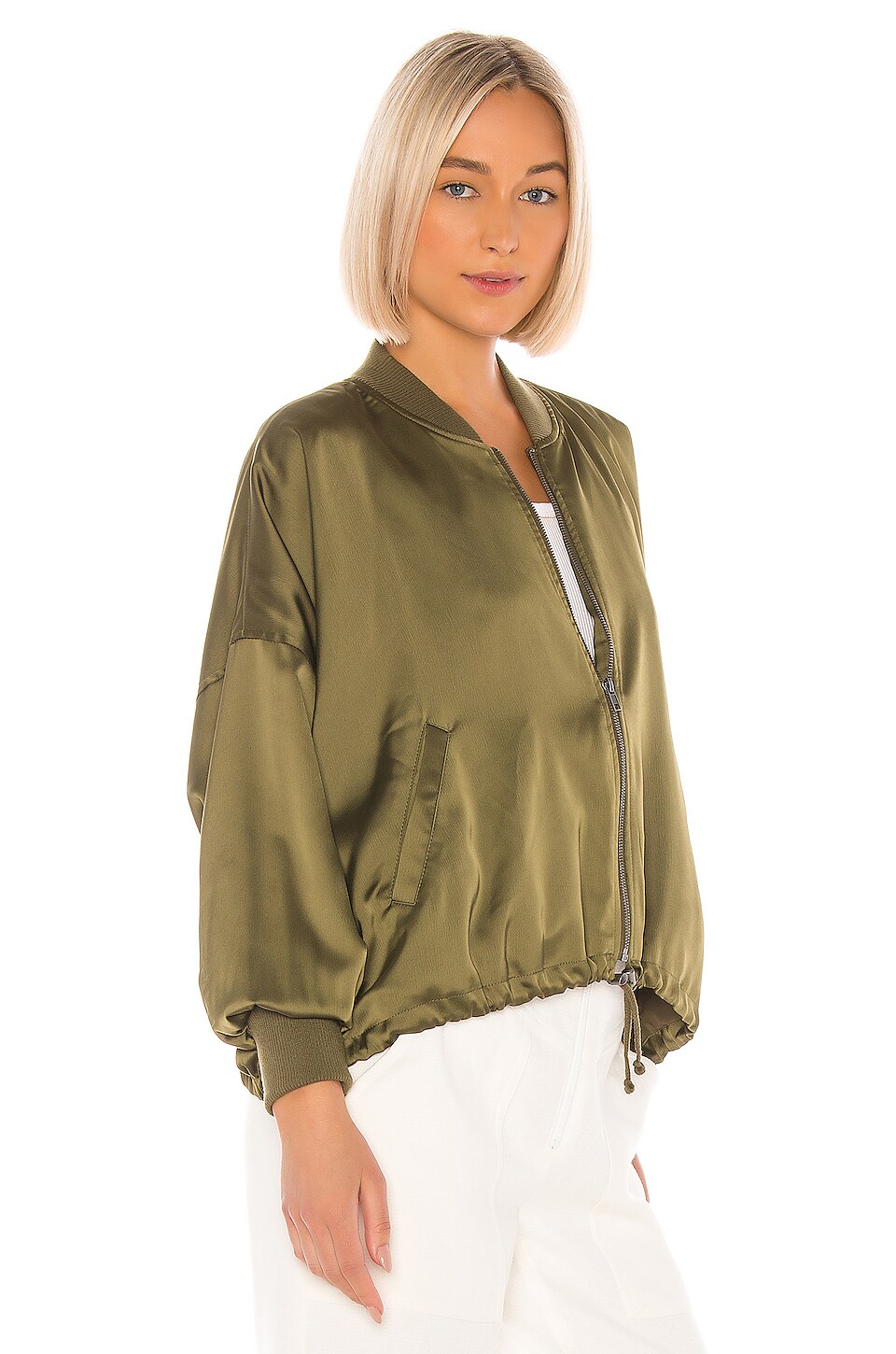 Steve Madden On Duty Bomber Jacket in Dark Sage