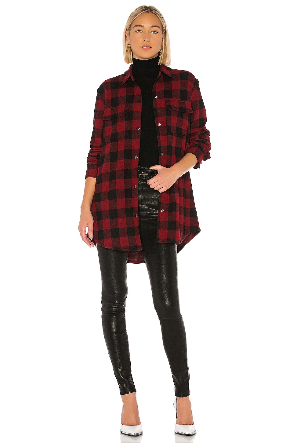 view 1 of 4 BB Dakota Check You Later Jacket in Rouge