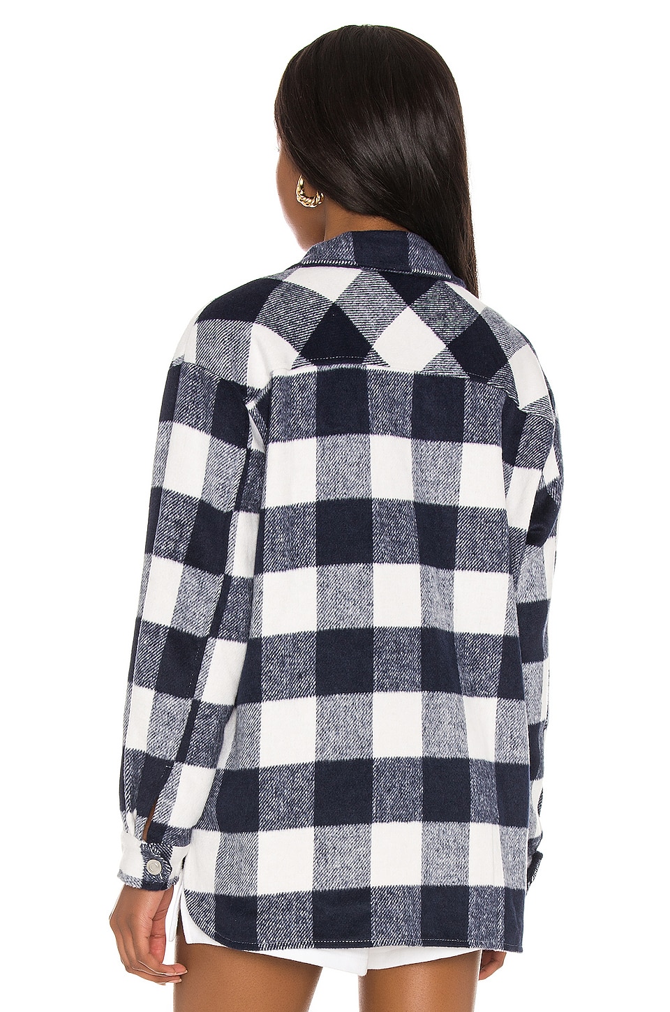 BB Dakota by Steve Madden Plaid Shirt Jacket in Navy REVOLVE