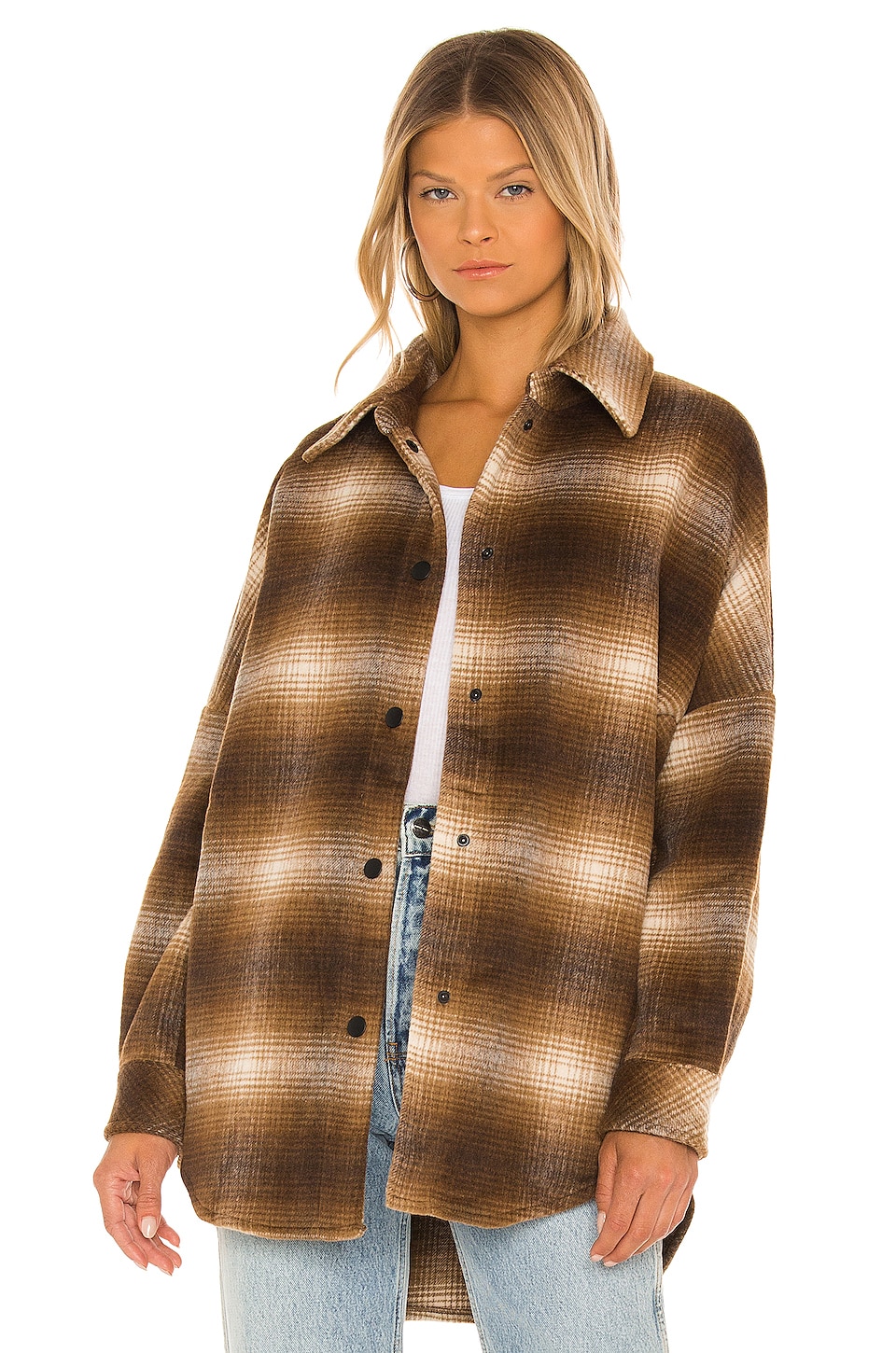 Steve Madden Fringe With Benefits Coat in Brown
