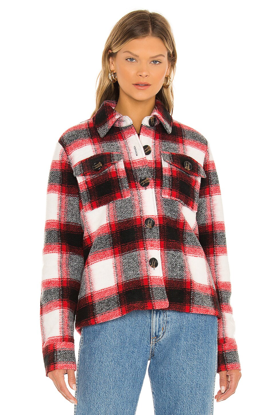 True Works Jacket Steve Madden Hot Work Jacket in True Red | REVOLVE