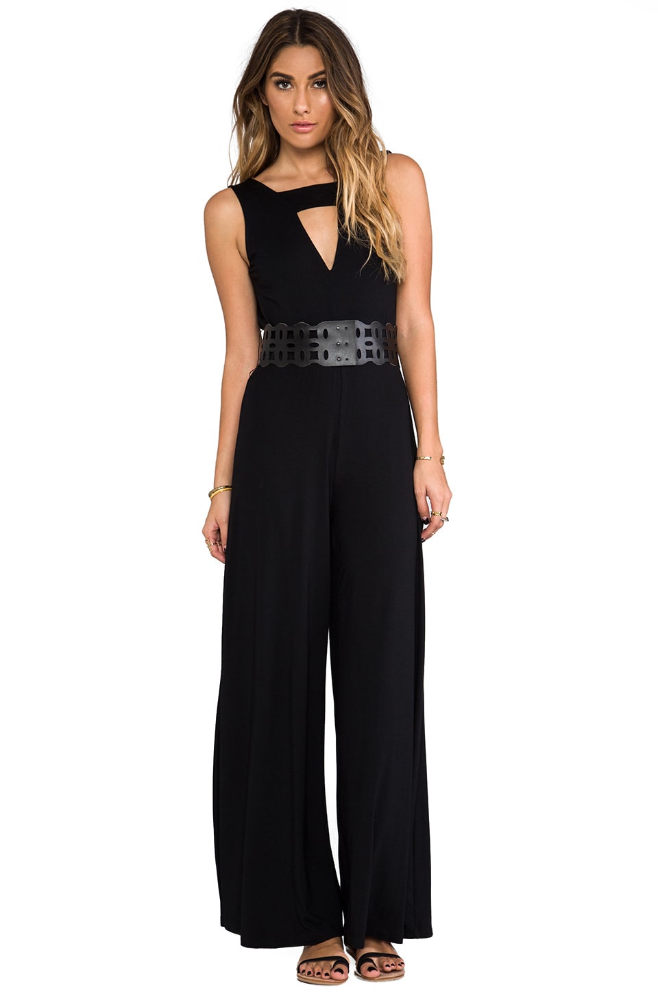 Steve Madden Alvy Laser Cut Jumpsuit in Black | REVOLVE