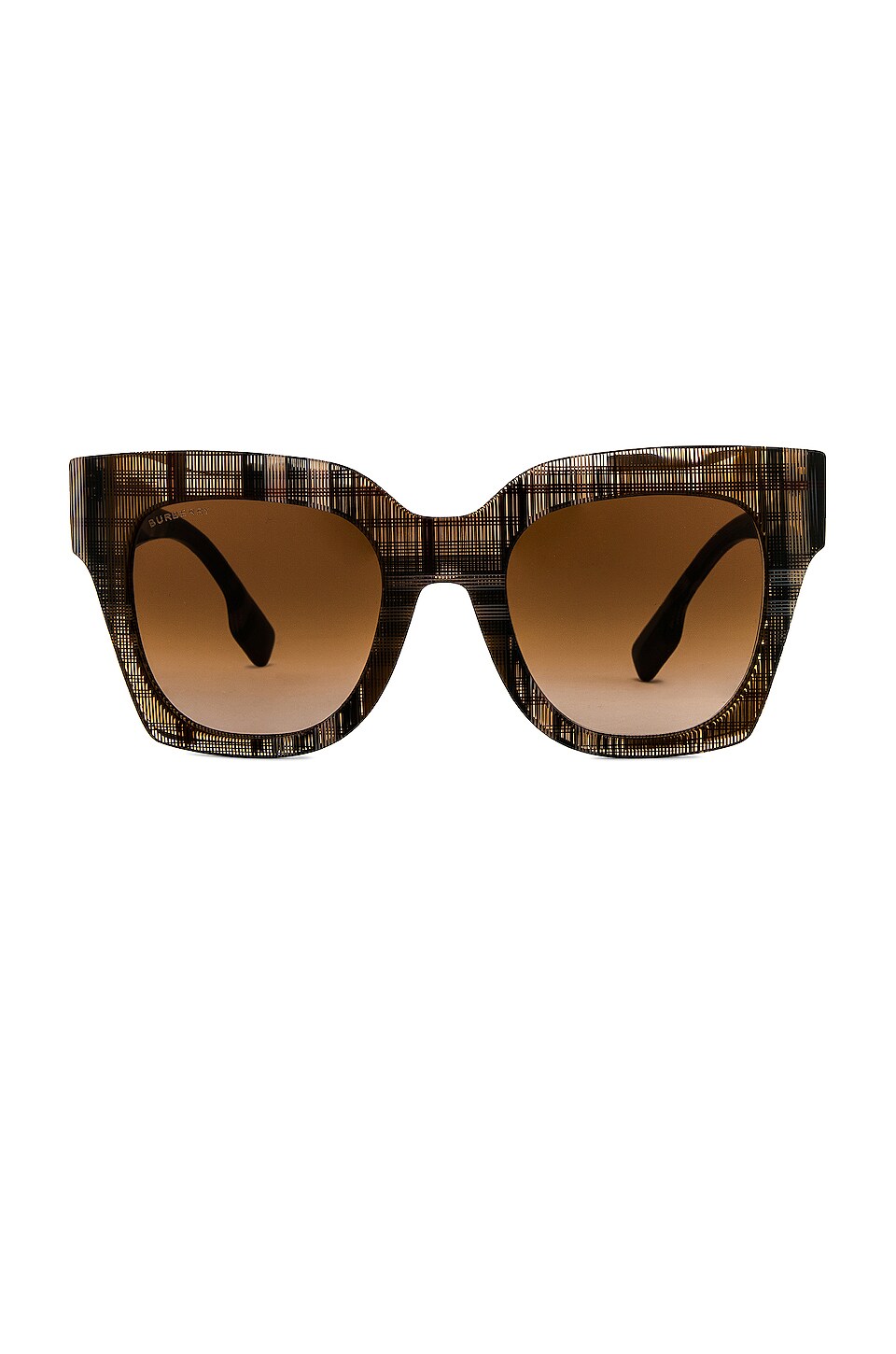 Burberry Kitty in Check Brown & Brown Gradient | REVOLVE