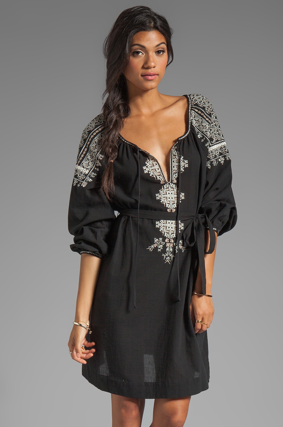 black long sleeve dress revolve