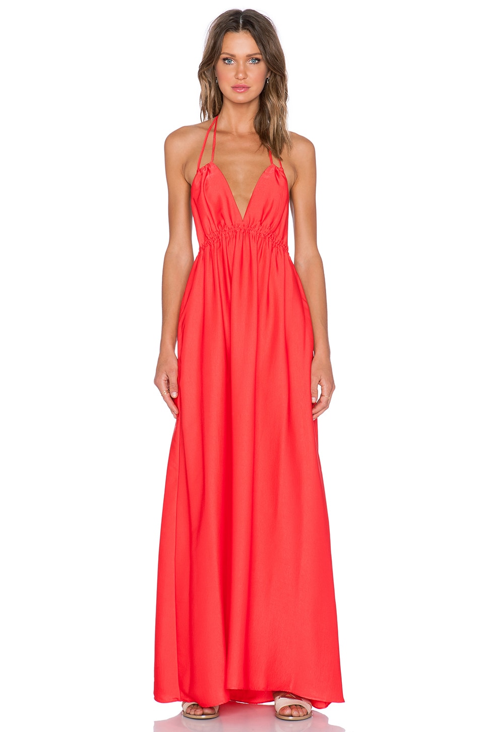 BCBGMAXAZRIA Kamala Maxi Dress in Bright Poppy REVOLVE