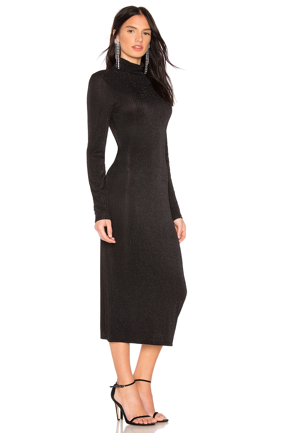 BCBGMAXAZRIA Turtleneck Knit Dress in Black REVOLVE