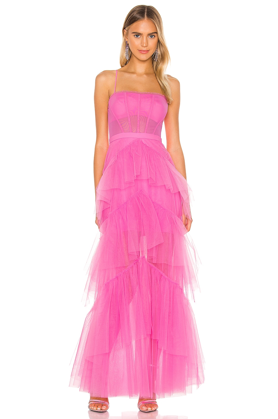 BCBGMAXAZRIA Pink Tulle Dress