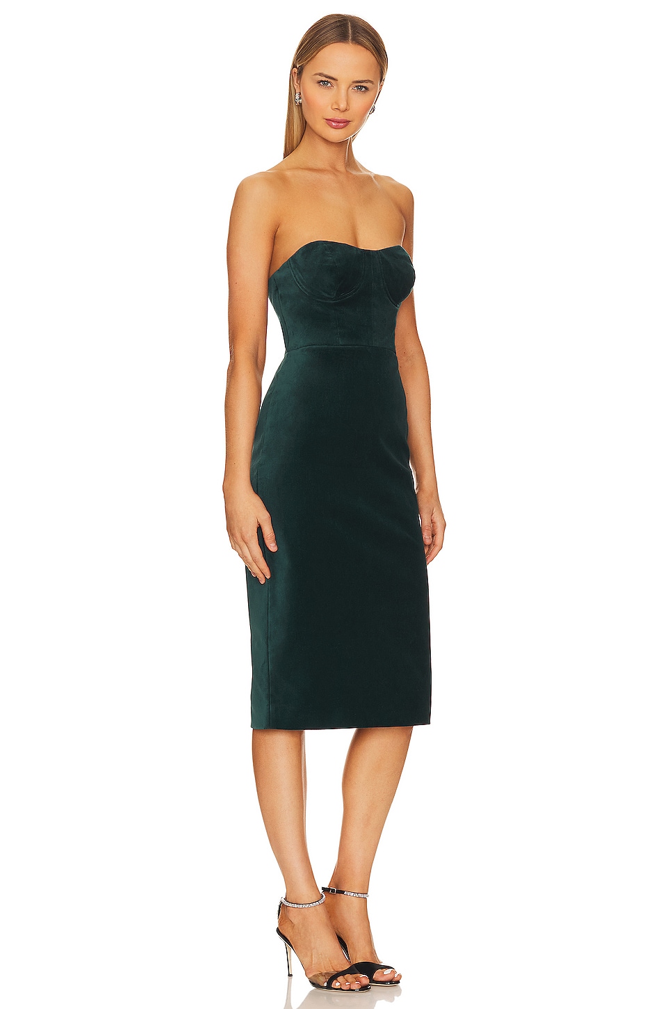 BCBGMAXAZRIA Velvet Bustier Dress thumbnail