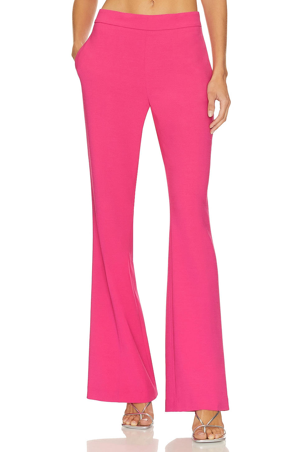 BCBGMAXAZRIA Flare Suiting Pant in Passion Pink REVOLVE