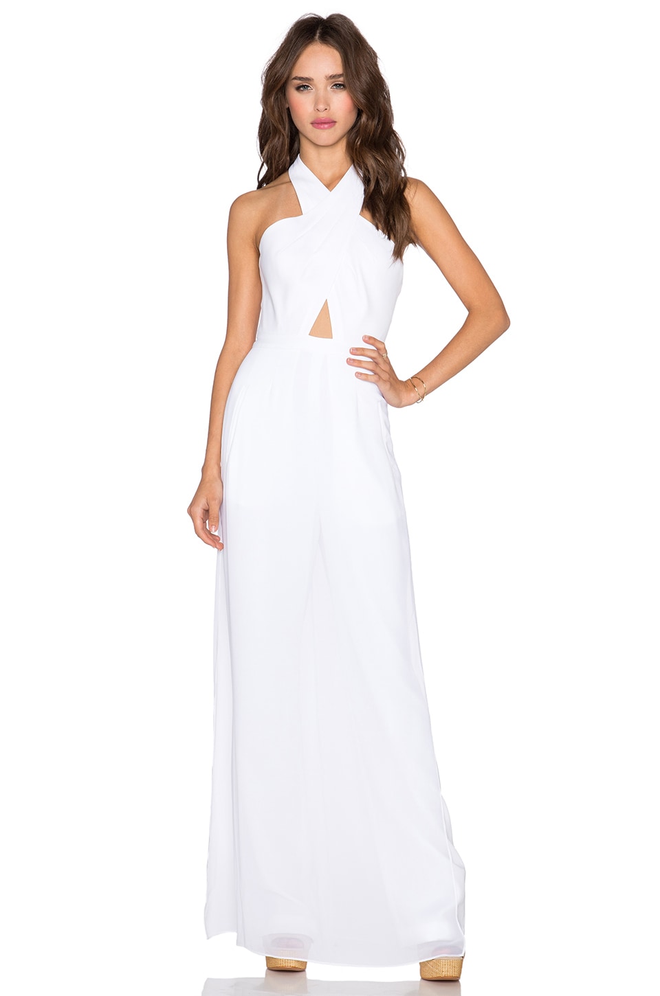 BCBGMAXAZRIA Josselyn Jumpsuit in White REVOLVE