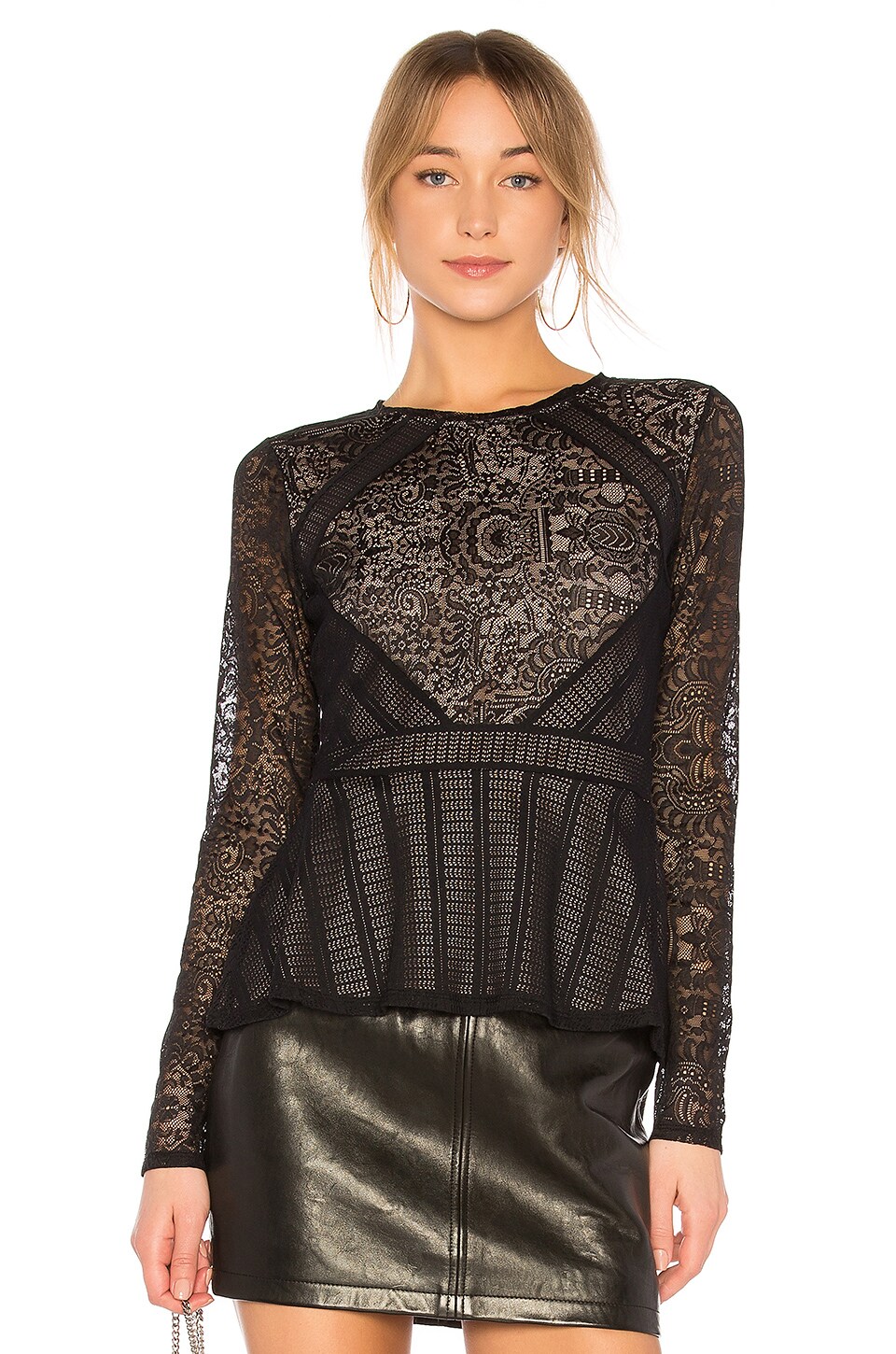 bcbg peplum top