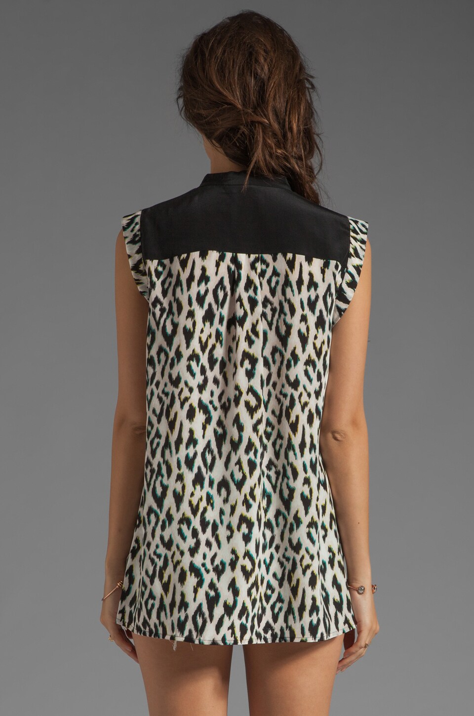 BCBGMAXAZRIA Print Tank in Sea Green