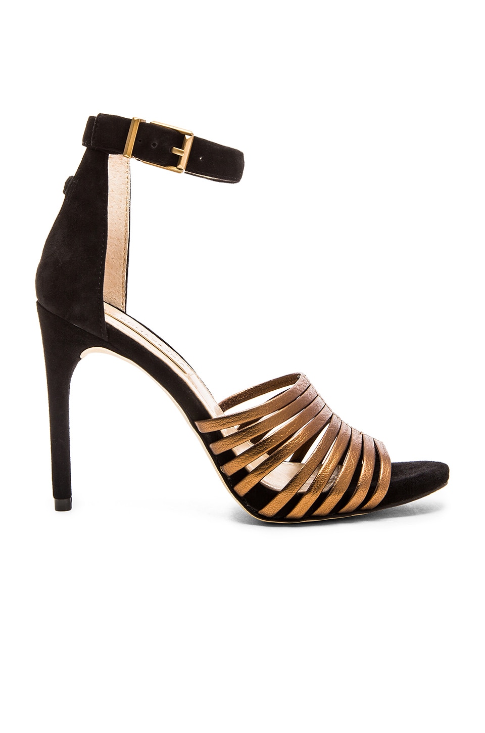 BCBGMAXAZRIA Dena Heel in Bronze & Black