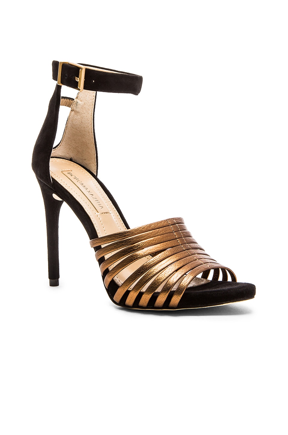 BCBGMAXAZRIA Dena Heel in Bronze & Black