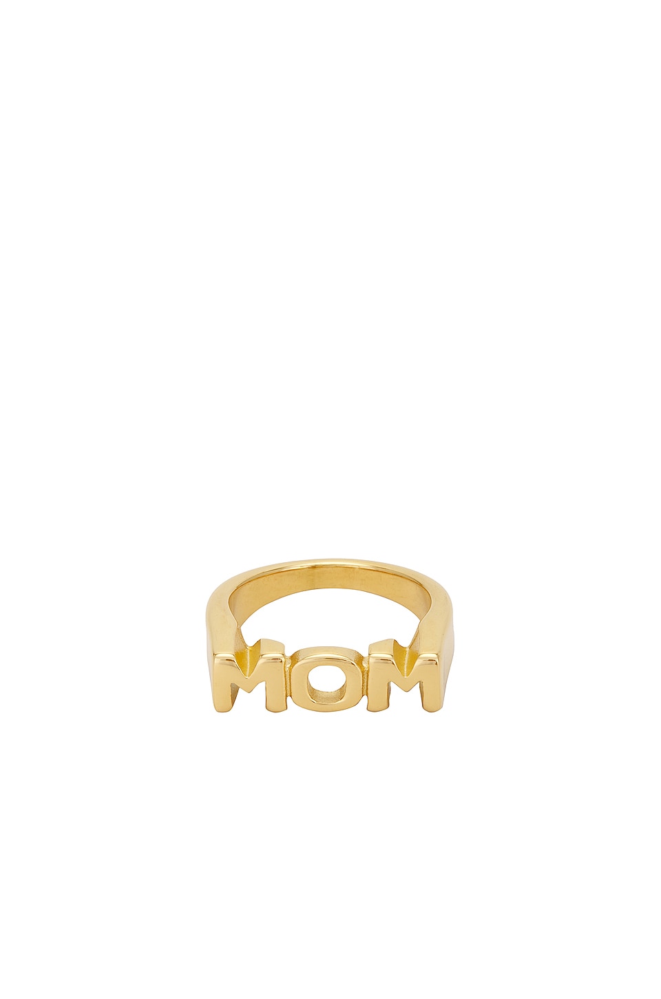Mother Lettering Gold BRACHA Mom Letter Ring in Gold | REVOLVE