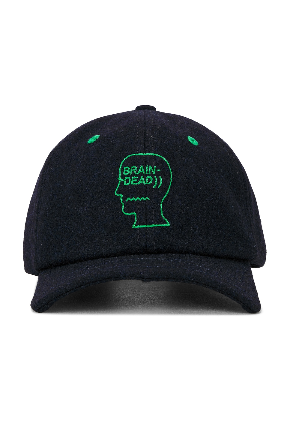 Brain Dead Batwing Logohead Flannel Hat in Navy | REVOLVE