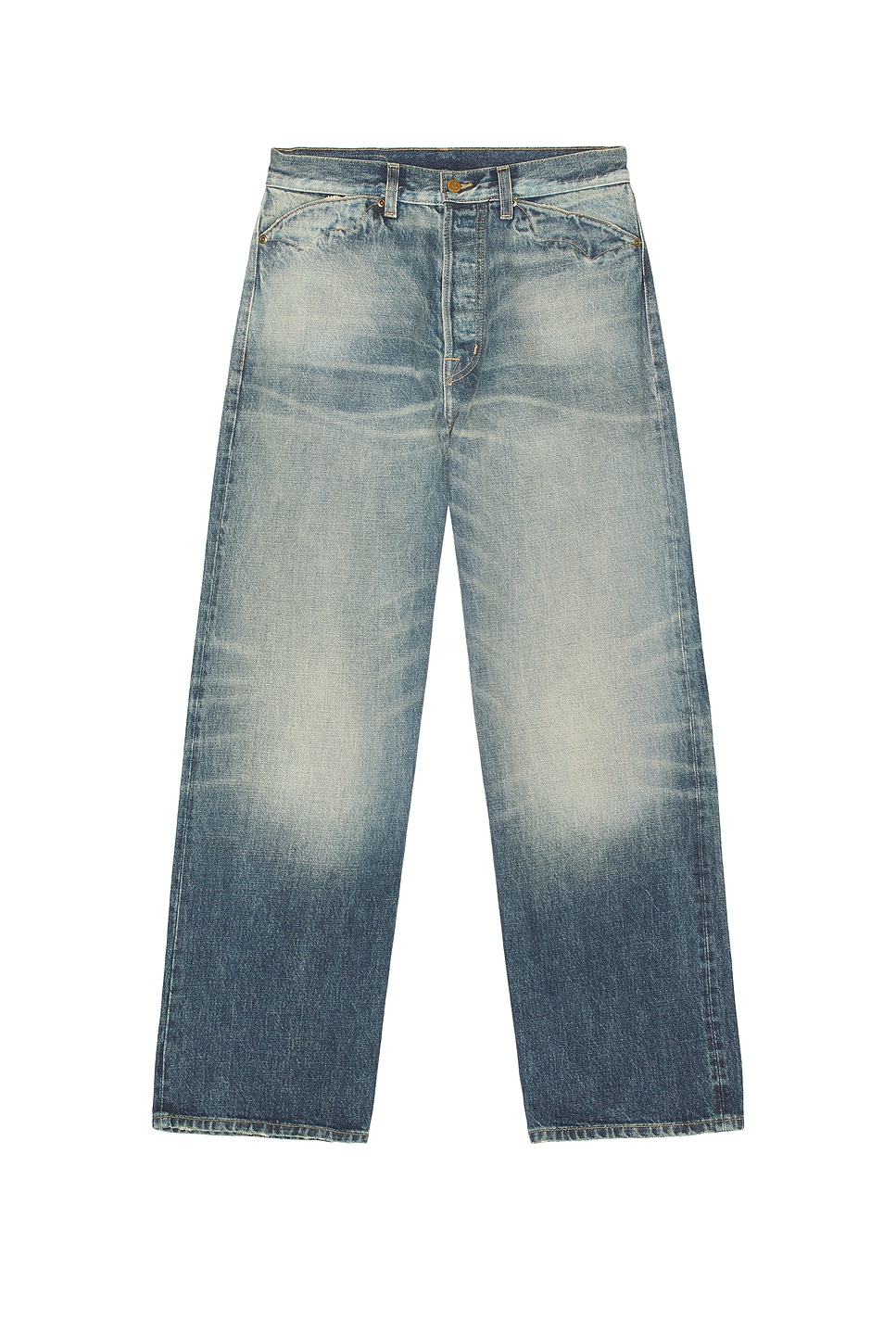 Brain Dead Type 00 15oz Selvedge Denim Pant in Washed Indigo | REVOLVE
