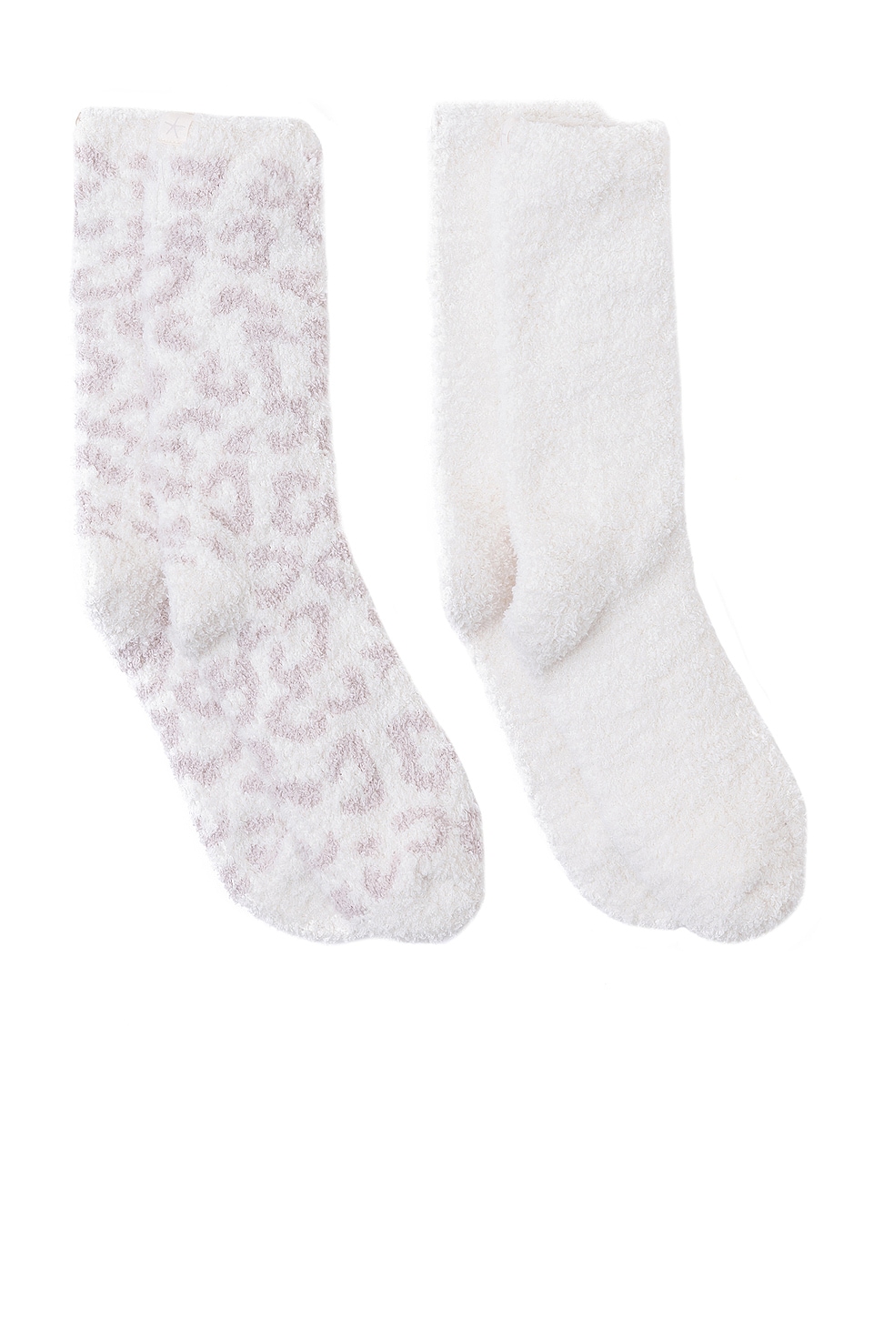 Barefoot Dreams CozyChic Socks in Oyster & White