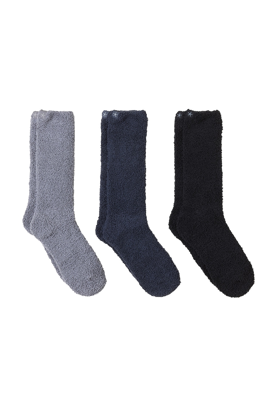 Barefoot Dreams Cozychic 3 Pair Sock Set in Black Mult
