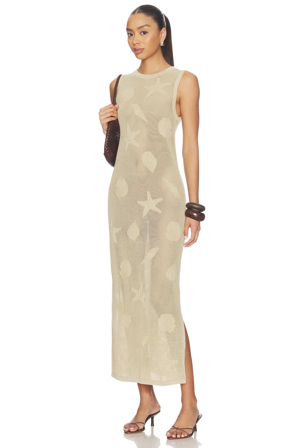 beige shell dress Divine Ivory Shell Embellished i Dress - S Size - Women's Dresses