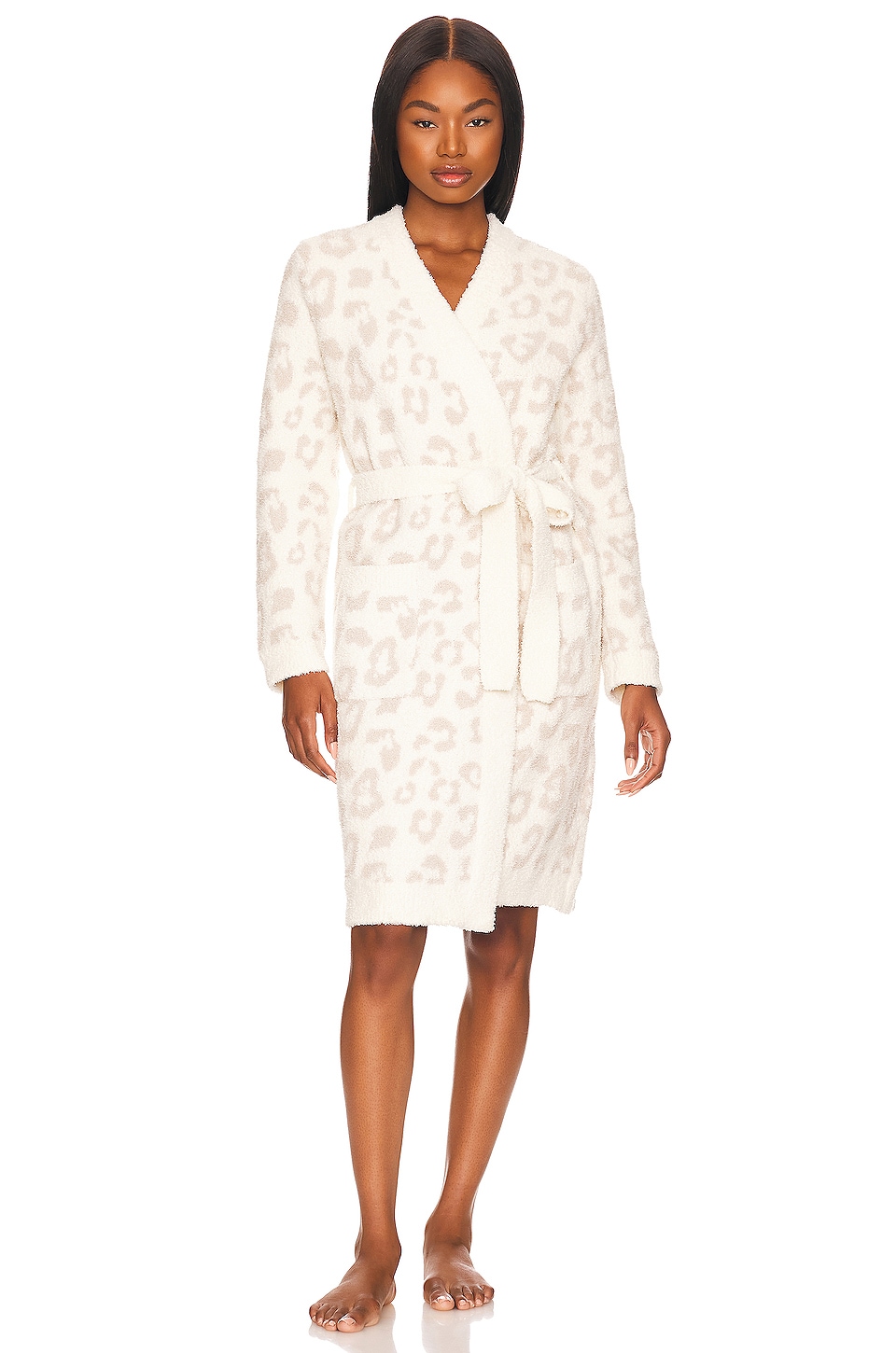 Barefoot Dreams Barefoot in the Wild Robe in Cream & Stone