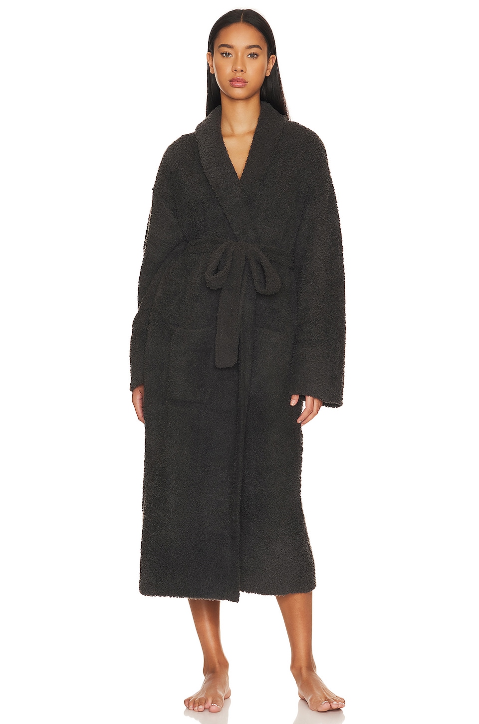 Skull Robe Barefoot Dreams CozyChic Skull Robe in Carbon & Almond | REVOLVE