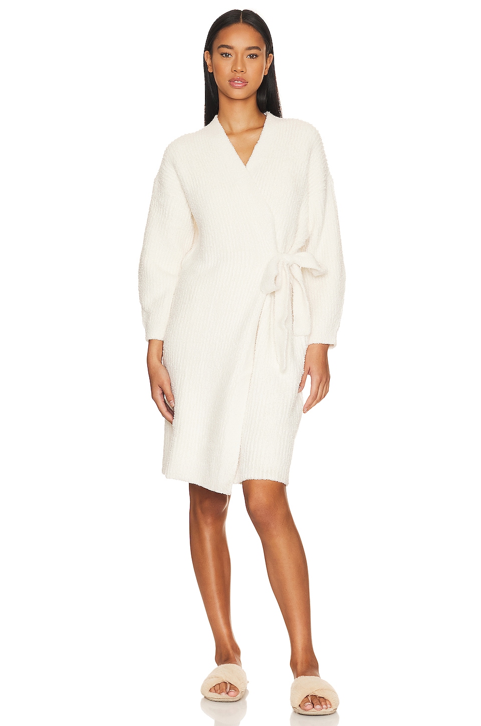 Side Robe Barefoot Dreams CozyChic Side Tie Robe in Cream | REVOLVE
